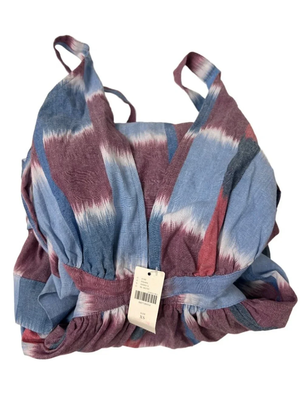 Anthropologie Deep V Strappy Back Tie Midi Dress - Picture 6 of 6